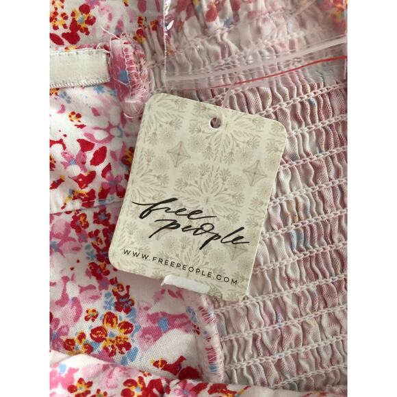 Free People Tomas Mini Dress Women's Large Sleeveless Floral Confetti Combo NEW - Picture 8 of 10